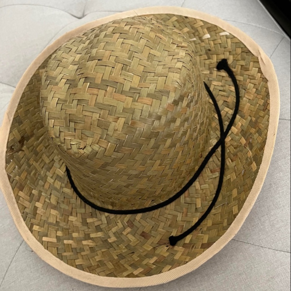 Tan Faux Snake skin style straw cowboy hat